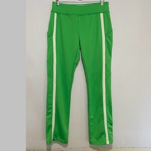 Nike Fit Dry Green Track Pants‎ White Stripe Women’s Medium Activewear Comfy